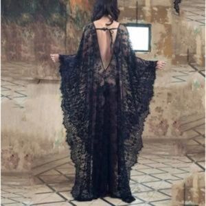 STUNNING Lace Beach Bikini Cover Up Kaftan Boudoir Dress